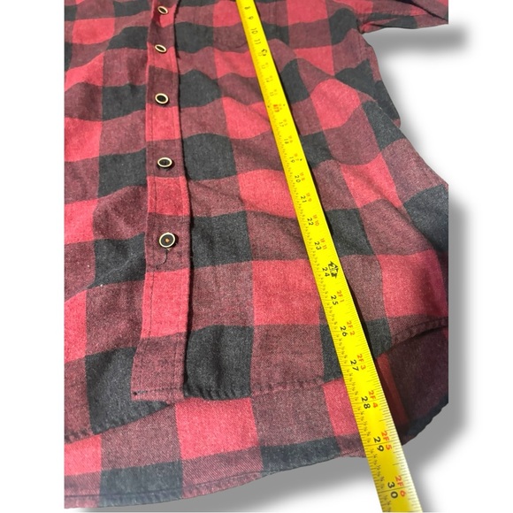 Weatherproof Vintage Cream and Orange Label Red/Black Classic Plaid Long Sleeve - Picture 11 of 16